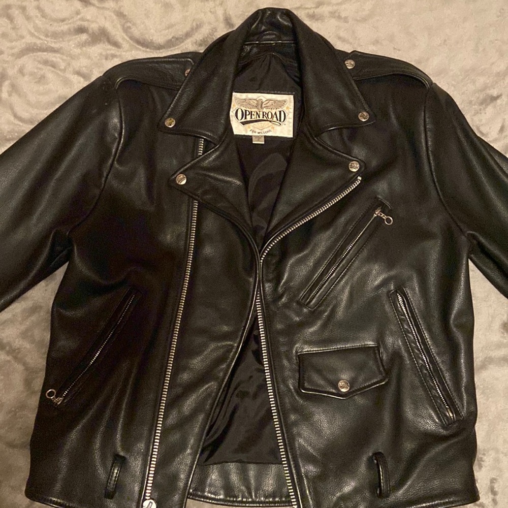Open Road REAL LEATHER JACKET SMALL